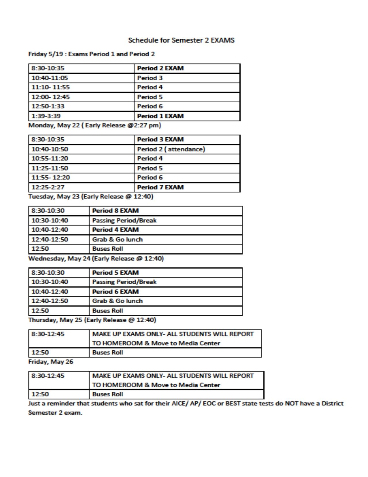  Schedule